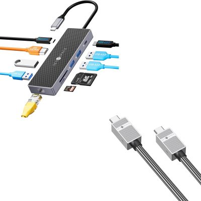 USB C Docking Station, SETMSPACE USB C Data Cable