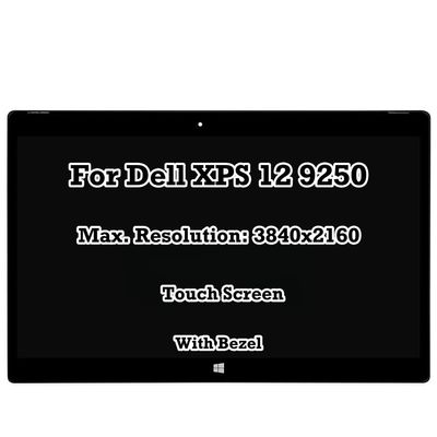12.5" Replacement for Dell XPS 12 9250 UHD 4K 3840x2160 LCD LED Display Touch Screen Digitizer Assembly with Bezel Panel