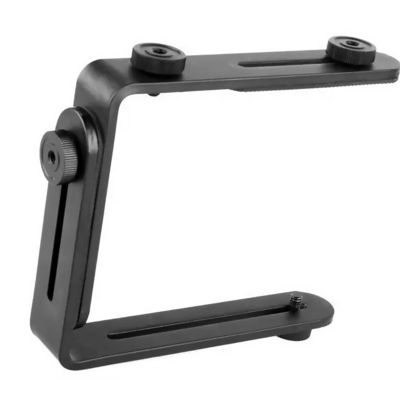 MOOKEENONE Aluminum Alloy L-Shaped Brackets Mount Camera Bracket Holder Flash Mount with 1/4'' Screw for DSLR Camera Flash Light