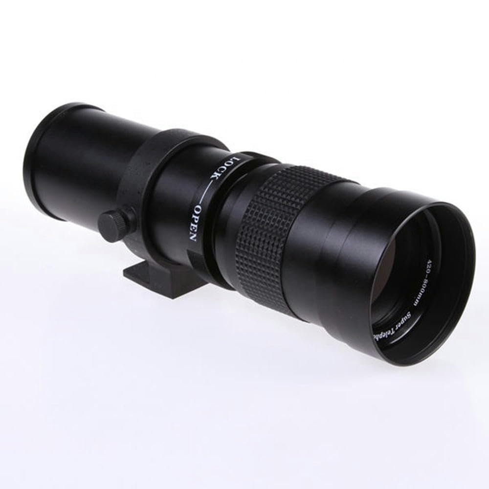 RKEBK 420-800mmF8-32 Telephoto Camera Lens for All DSLR Camera