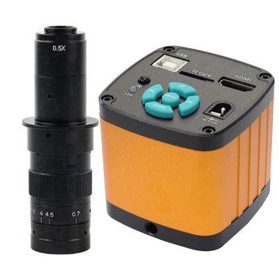 4K Trinocular Microscope Camera 48MP HD Industrial Digital HDMI USB Electronic Repair & 180X C-Mount Lens For Stereo Microscopes