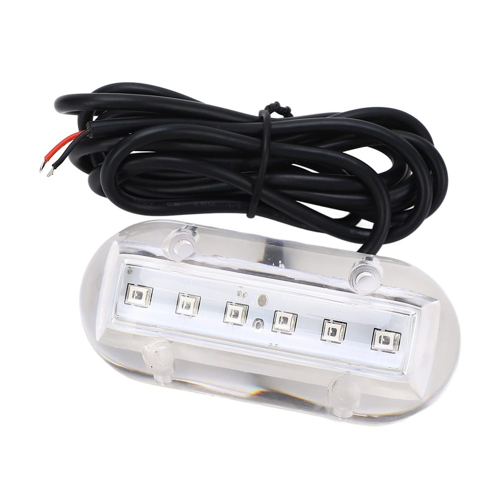 Hyuduo Underwater LED Light for Boat and Yacht  IP68 Waterproof 12V DC Marine Lighting, 120 Beam Angle, 1.1W 18LM Submersible Lamp