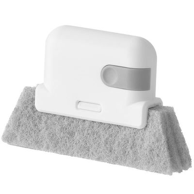 Electroplating 2-in-1 Detachable Window Groove Cleaning Brush Door and Window Groove Brush Glass Window Groove Dead Angle Brush Window sill Seam Grey