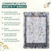 Embroidered Fabric Sleeve for Kindle Paperwhite, Kindle Basic, Kobo Clara 2E, Boox Palma, Nook Glowlight  Protective Cloth Cover for Tablets & E-Readers Handcrafted - Blue & Beige Daisy view 2