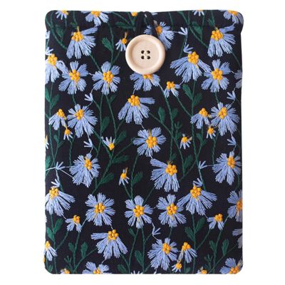 Embroidered Kindle Sleeve - Fits Paperwhite (6 & 6.8), Signature (6.8), Oasis, Kobo Clara, Nook Glowlight - Handmade Padded Fabric Cover for E-Readers & Tablets - Multiple Colors