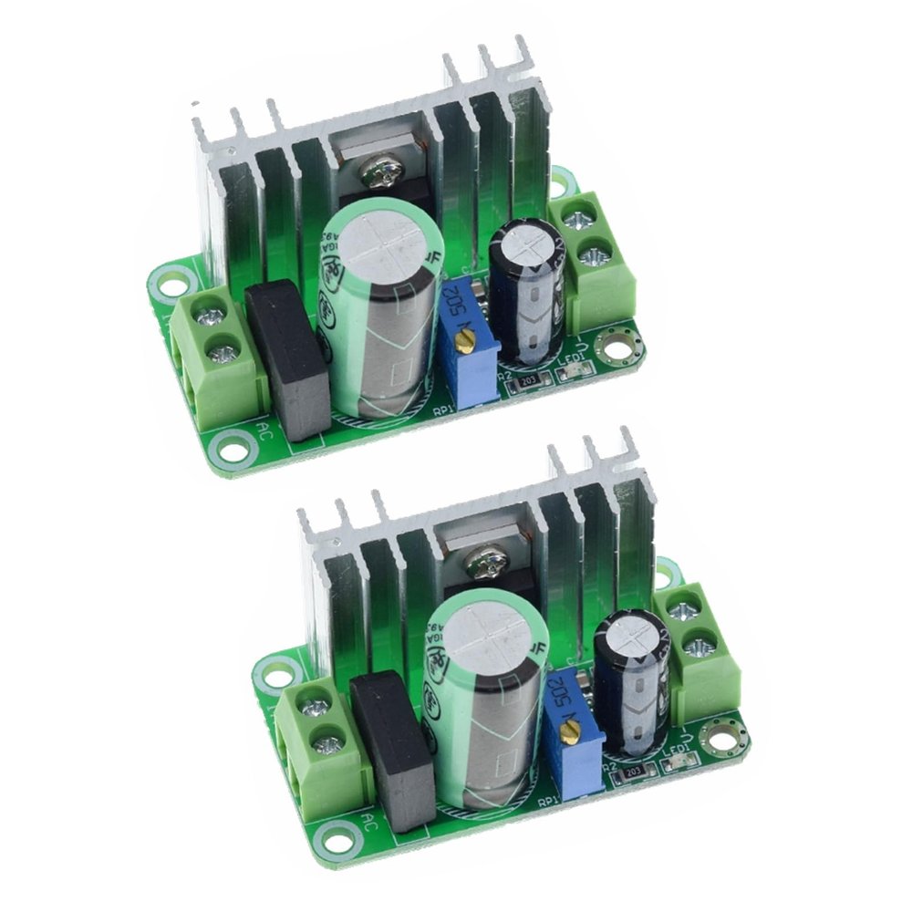 2PCS LM317 DC-DC Adjustable Converter Buck Step Down Circuit Board Module Linear Regulator Power Supply with Rectifier Filter