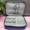 KEDMOT Travel Cable Organizer Portable Bag Waterproof Electronic Accessories Double Layer Large Capacity Carry Case for USB Data Cable (Dark blue) view 2