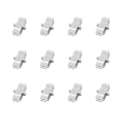 Xunsomten-12pcs LC to LC OM1/OM2 Fiber Optical Coupler Adapter LC Coupler Duplex Multimode Adaptor LC-LC Female to Female Duplex Multi Mode Connectors