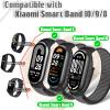 Bcuckood Nylon Sport Band Compatible with Xiaomi Smart Band 10/9/8 for Women Men, Soft Adjustable Breathable Sport Loop Watch Strap Replacement Wristband for Xiaomi Mi Band 10/9/8, 3pcs view 3
