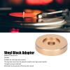 45 RPM Record Turntable Adapter, 38mm Diameter Aluminum Durable Large Hole Conversion Sheet Black Clamp Adapter for Most Big Hole Records(Golden) view 2