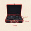 Portable Vinyl Turntable,Record Player, with 2 Built-in Speakers, 3-Speed, Black, Free Size Recorder Every Family view 2