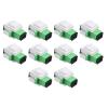 Xunsomten-10pcs SC/APC Fiber Optic Coupler Keystone Jack Modular for Patch Panels and Wall Plates Fiber Optic Cable Adapter SC Single Mode view 1