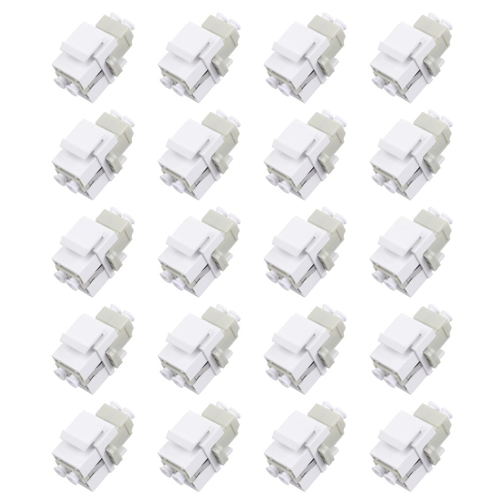 Xunsomten - 20pcs LC OM1/OM2 Fiber Optic Coupler Keystone Jack Modular