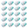 Xunsomten-20pcs LC/OM3 Fiber Optic Coupler Keystone Jack Module is Suitable for Fiber Patch Panel and Siding Fiber Cable Adapters with LC Duplex Multimode view 1