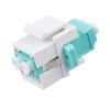 Xunsomten-20pcs LC/OM3 Fiber Optic Coupler Keystone Jack Module is Suitable for Fiber Patch Panel and Siding Fiber Cable Adapters with LC Duplex Multimode view 2
