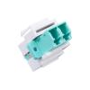 Xunsomten-20pcs LC/OM3 Fiber Optic Coupler Keystone Jack Module is Suitable for Fiber Patch Panel and Siding Fiber Cable Adapters with LC Duplex Multimode view 4