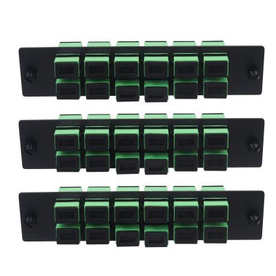 Xunsomten-3pc 12 Fibers Cores SC APC Compatible Fiber Patch Panel