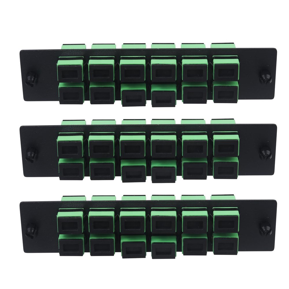 Xunsomten-3pc 12 Fibers Cores SC APC Compatible Fiber Patch Panel