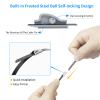 Armpow Metal Zip Ties Black 48 inch 408LB 25pcs Heavy Duty 304 Stainless Steel Epoxy Coated Locking Cable Exhaust Wrap Multi Purpose Binding for Machinery, Vehicles, Farms, Cables, Pipes,Fence view 2