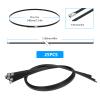 Armpow Metal Zip Ties Black 48 inch 408LB 25pcs Heavy Duty 304 Stainless Steel Epoxy Coated Locking Cable Exhaust Wrap Multi Purpose Binding for Machinery, Vehicles, Farms, Cables, Pipes,Fence view 3