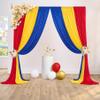 10ft x 15ft Thick Backdrop Curtain for Parties, Yellow Red Royal Blue Wrinkle Free Photography Backdrop Drapes, 6 Panels 2.5ft x 10ft Theme Party Backdrop Drapes for Baby Birthday Party Decorations view 2