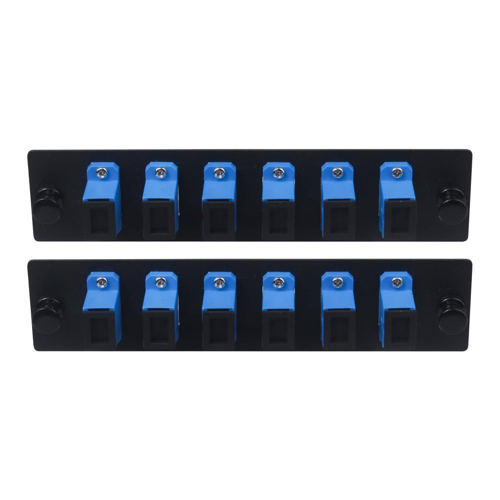 Xunsomten-2pc 6 Fibers Cores SC UPC Compatible Fiber Patch Panel
