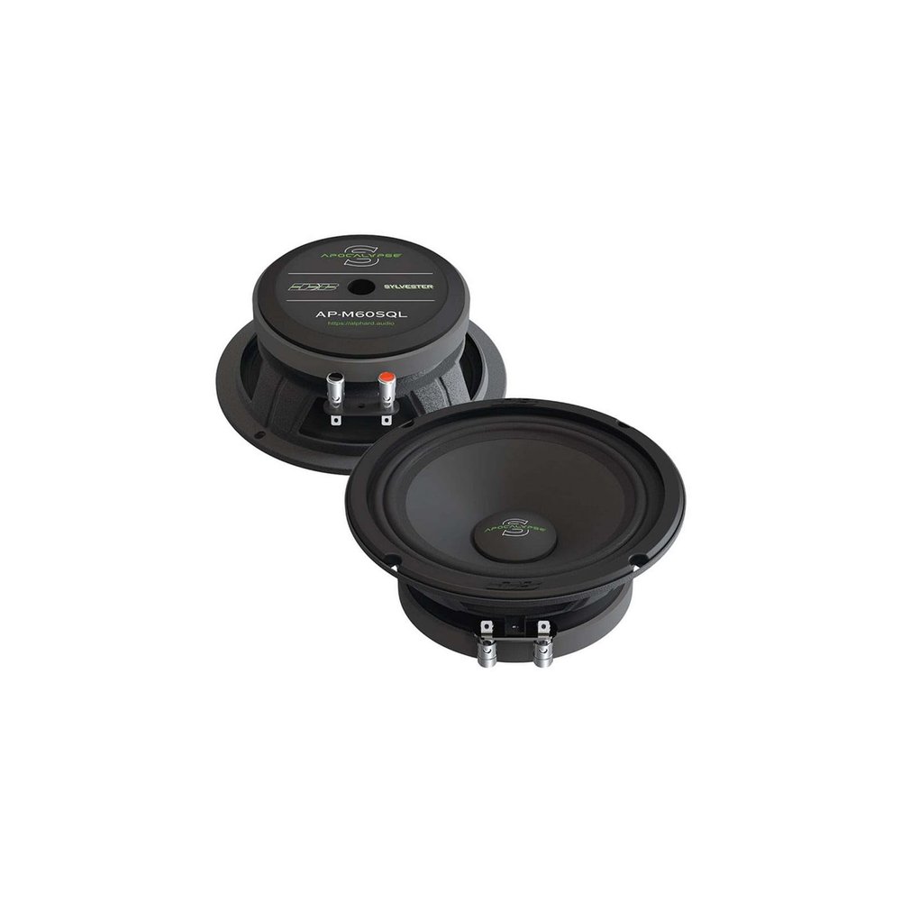 APM60SQL Pair of Apocalypse 6.5" Midrange Speakers 600W 4 Ohm Black AP-M60SQL