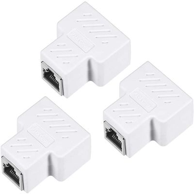 XYWHPGV Coupler Splitter RJ45 Inline Connector 1 to 2 Splitter Cat7 Cat6 Cat5e Ethernet Cable Extender Adapter 37x44x21mm 3pcs(62095 9adb6 6ae6a 388e4 01e71 ba1) 51 EU