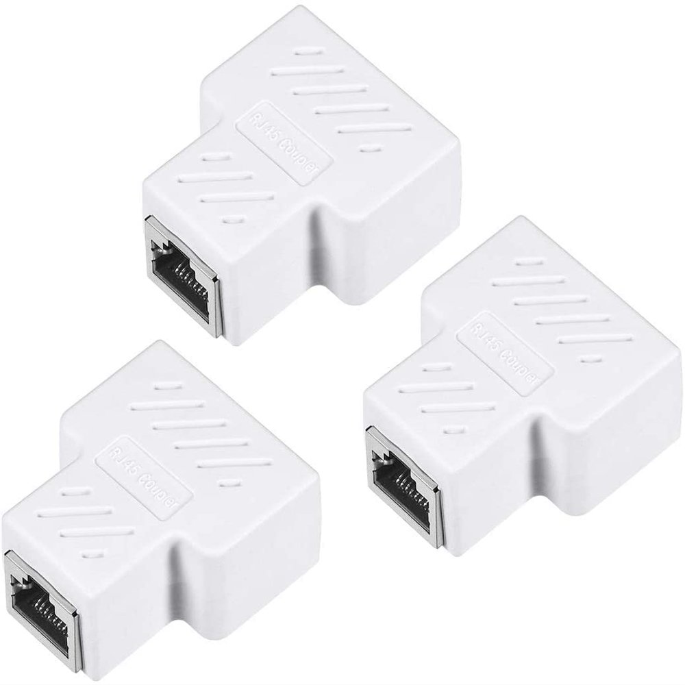 XYWHPGV Coupler Splitter RJ45 Inline Connector 1 to 2 Splitter Cat7 Cat6 Cat5e Ethernet Cable Extender Adapter 37x44x21mm 3pcs(62095 9adb6 6ae6a 388e4 01e71 ba1) 51 EU