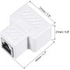 XYWHPGV Coupler Splitter RJ45 Inline Connector 1 to 2 Splitter Cat7 Cat6 Cat5e Ethernet Cable Extender Adapter 37x44x21mm 3pcs(62095 9adb6 6ae6a 388e4 01e71 ba1) 51 EU view 2