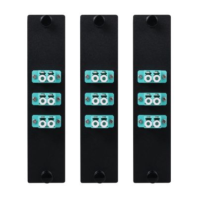 Xunsomten-3pc 6 Fibers Cores LC OM3 Compatible Fiber Patch Panel