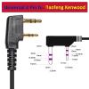 HYS 1-Wire Earpiece with Mic&PTT for Baofeng Walkie Talkie BF-F8HP BF-F9 UV-82 UV-82HP UV-82C UV-5R UV-5R5 UV-5RA UV-5RE UV-5X3 Kenwood NX TK Series 2pin Radios, G Shape Ear Hook view 2