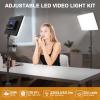 2 Packs LED Video Light with 63" Tripod Stand, QEUOOIY 20W Bi-Color Photography Lighting Kit, Dimmable 2500-8500K Studio Conference Light, Built-in 8000mAh Battery for YouTube/TikTok/Vlog/Streaming view 4