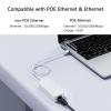 Gigabit PoE to USB C Converter for Smart Phone/Tablet, USB-C to Ethernet Adapter with 10W Charging, Power & Data 2-in-1 RJ45 Port to Type-C Adapter, 10/100/1000Mbps High Speed Plug & Play,IEEE802.3af view 3