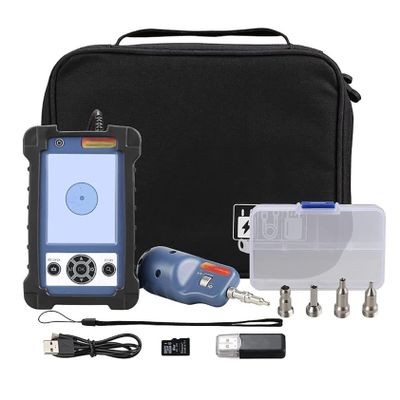 Fiber Optic Inspection Probe Kit, Handheld Fiber end face Detector, Fiber Optic Microscope 400X Magnification Fiber Connector with 3.5 Inch Display Monitor