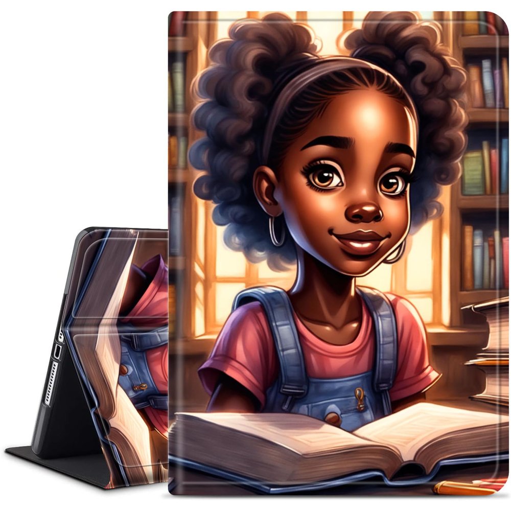 Case for 6" All-New Kindle(11th Generation 2024/2022 Release),Slim PU Leather Smart E-Reader Cases Covers with Auto Wake/Sleep for Kindle 2024 11th Gen e-Reader Release,Book Girl