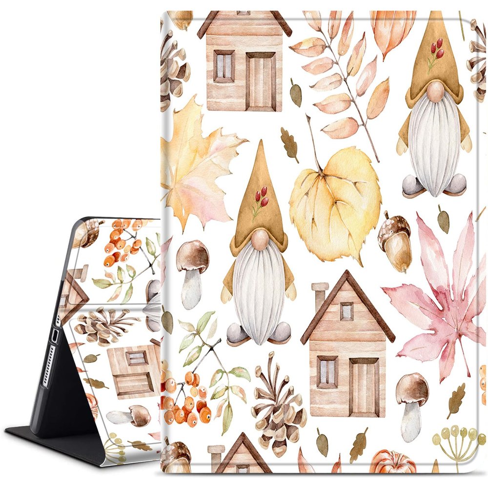 Case for 6" All-New Kindle(11th Generation 2024/2022 Release),Slim PU Leather Smart E-Reader Cases Covers with Auto Wake/Sleep for Kindle 2024 11th Gen e-Reader Release,Gnome Autumn Forest