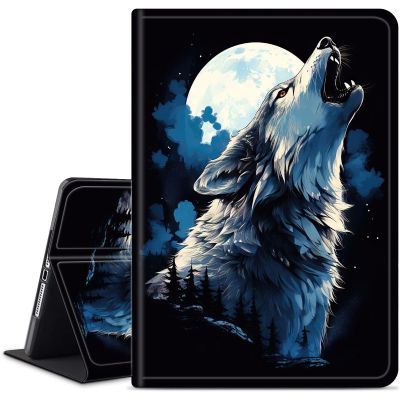 Case for All-New Kindle 10th Generation 2019 Release,Slim PU Leather Smart E-Reader Cases Covers with Auto Wake/Sleep,Kindle 10th Gen 2019 E-Reader,Roaring Wolf