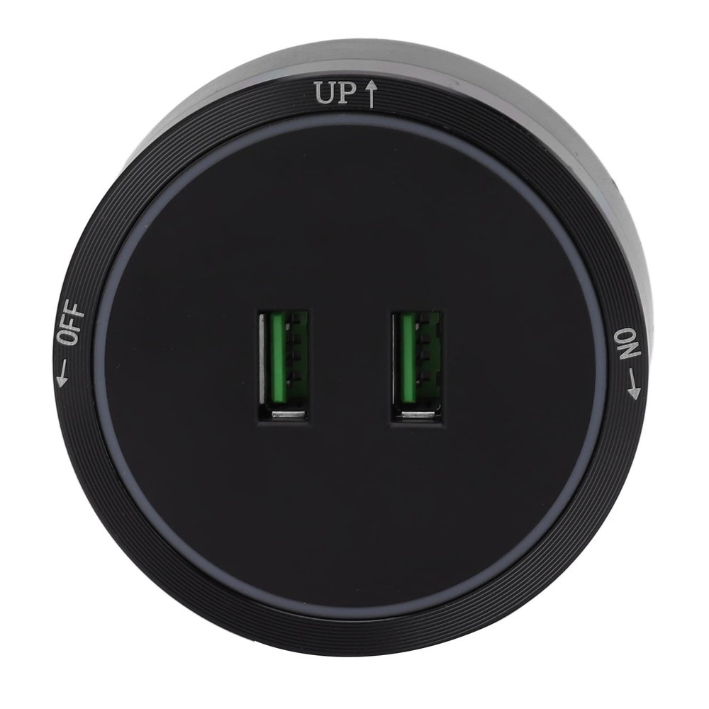 Matte Black Standard Decorator Electrical Wall Receptacle Outlet with Electric USB Plug, 180 to 250v Slide Power Track Socket, Recessed Outlet for Side Table Sofa Table