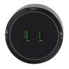 Matte Black Standard Decorator Electrical Wall Receptacle Outlet with Electric USB Plug, 180 to 250v Slide Power Track Socket, Recessed Outlet for Side Table Sofa Table view 1