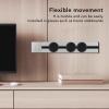 Matte Black Standard Decorator Electrical Wall Receptacle Outlet with Electric USB Plug, 180 to 250v Slide Power Track Socket, Recessed Outlet for Side Table Sofa Table view 2