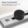 Matte Black Standard Decorator Electrical Wall Receptacle Outlet with Electric USB Plug, 180 to 250v Slide Power Track Socket, Recessed Outlet for Side Table Sofa Table view 3