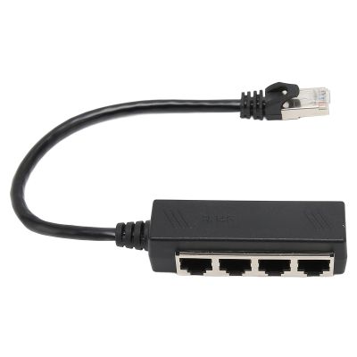 RJ45 Ethernet Splitter Cable Ethernet Cable Splitter ABS PCB RJ45 Splitter Adapter for Laptop Home Accessories