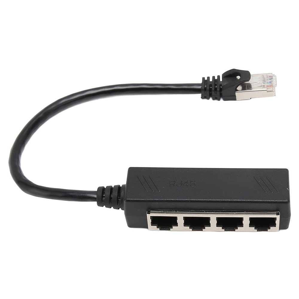 RJ45 Ethernet Splitter Cable Ethernet Cable Splitter ABS PCB RJ45 Splitter Adapter for Laptop Home Accessories