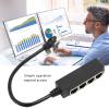 RJ45 Ethernet Splitter Cable Ethernet Cable Splitter ABS PCB RJ45 Splitter Adapter for Laptop Home Accessories view 2