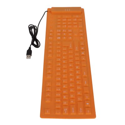 Foldable Silicone Keyboard 108 Keys Silicone Foldable USB Wired Mute Typing Full Sealing Foldable Keyboard C Uter Accessories & Peripherals ()
