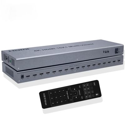 4K 16X1 HDMI Multi Viewer 1080P 16X1 HDMI Quad Screen Multi-viewer Splitter 2 4 6 8 16 in 1 Out Seamless Switch PC Screen Divider for Camera PC to TV Monitor (4K 30Hz)
