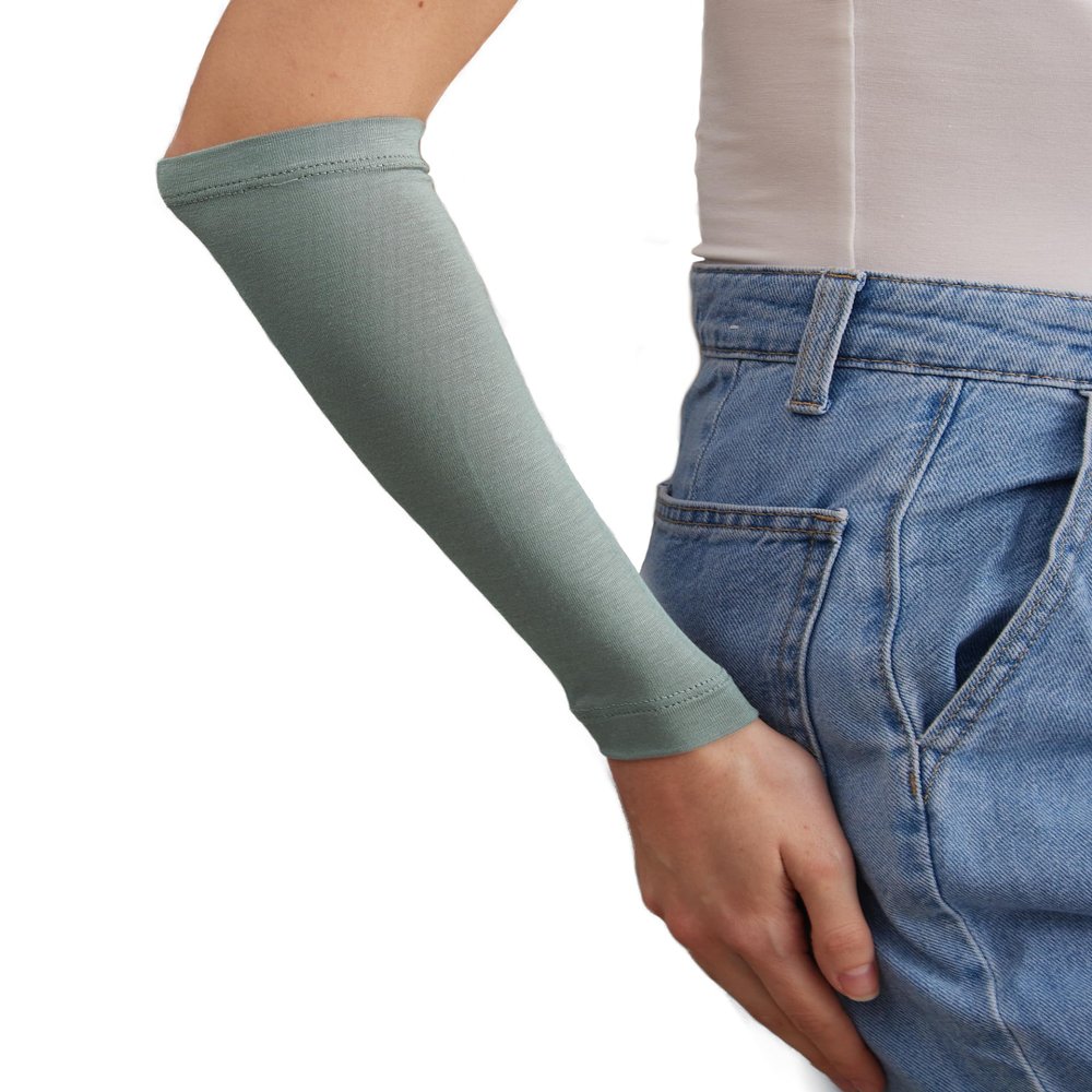 femple Arm Cover | For Muslim Women Islamic Jersey Muslim Arm Cover | Sun UV Protection Hijab Oversleeve (Mint)