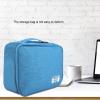 Gavigain Portable Organizer Bag for Headphone Organizer Power Bank Headphone Digital Small Organizer Nylon Storage Bag for USB Cable(Blue) view 2