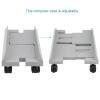 Computer Case Brackets Removable Computer Case Bays Brackets Desktop Storage Racks w/Brakes Computer Hosting Racks Computer Racks (White) view 3